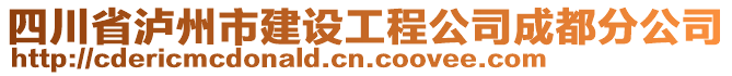 四川省瀘州市建設工程公司成都分公司