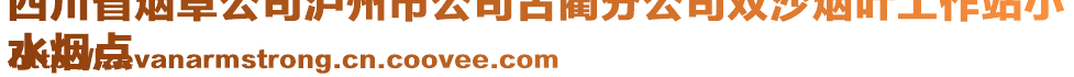 四川省煙草公司瀘州市公司古藺分公司雙沙煙葉工作站小
水煙點