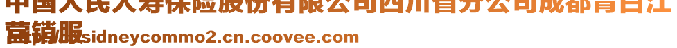 中國(guó)人民人壽保險(xiǎn)股份有限公司四川省分公司成都青白江
營(yíng)銷服
