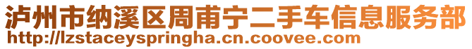 瀘州市納溪區(qū)周甫寧二手車信息服務(wù)部