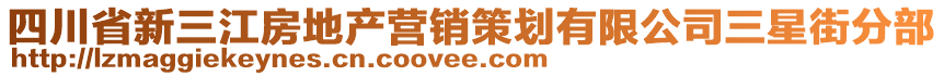 四川省新三江房地產(chǎn)營(yíng)銷策劃有限公司三星街分部