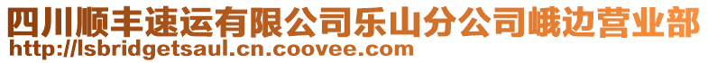 四川順豐速運(yùn)有限公司樂(lè)山分公司峨邊營(yíng)業(yè)部