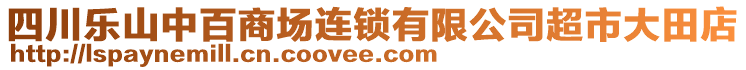 四川樂山中百商場連鎖有限公司超市大田店