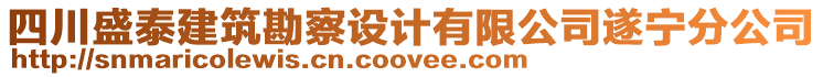 四川盛泰建筑勘察設(shè)計(jì)有限公司遂寧分公司