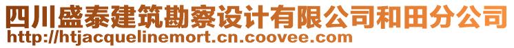 四川盛泰建筑勘察設(shè)計有限公司和田分公司