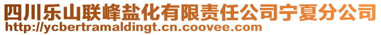 四川樂(lè)山聯(lián)峰鹽化有限責(zé)任公司寧夏分公司