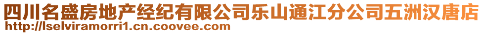 四川名盛房地產(chǎn)經(jīng)紀(jì)有限公司樂山通江分公司五洲漢唐店