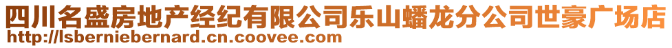 四川名盛房地產(chǎn)經(jīng)紀(jì)有限公司樂(lè)山蟠龍分公司世豪廣場(chǎng)店