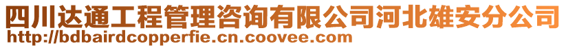 四川達通工程管理咨詢有限公司河北雄安分公司