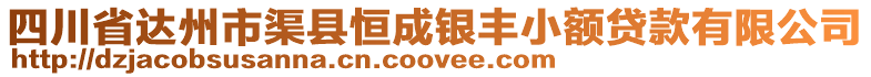 四川省達(dá)州市渠縣恒成銀豐小額貸款有限公司