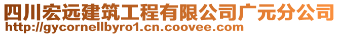 四川宏遠(yuǎn)建筑工程有限公司廣元分公司