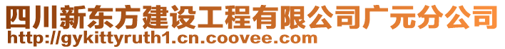 四川新東方建設(shè)工程有限公司廣元分公司