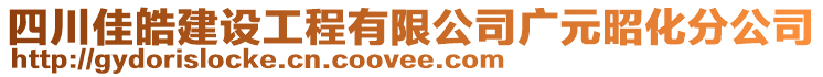 四川佳皓建設(shè)工程有限公司廣元昭化分公司