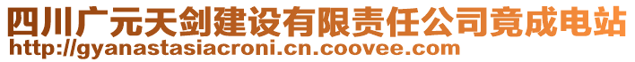 四川廣元天劍建設(shè)有限責(zé)任公司竟成電站