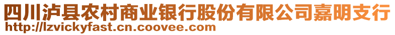 四川瀘縣農(nóng)村商業(yè)銀行股份有限公司嘉明支行