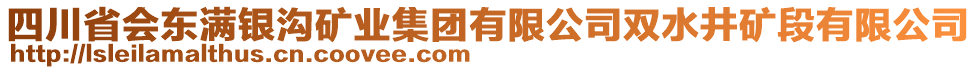 四川省會(huì)東滿銀溝礦業(yè)集團(tuán)有限公司雙水井礦段有限公司