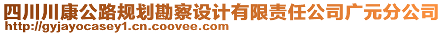 四川川康公路規(guī)劃勘察設(shè)計(jì)有限責(zé)任公司廣元分公司