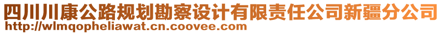 四川川康公路規(guī)劃勘察設計有限責任公司新疆分公司