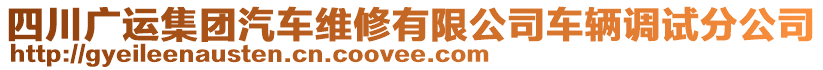 四川廣運(yùn)集團(tuán)汽車維修有限公司車輛調(diào)試分公司