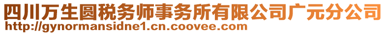 四川萬生圓稅務(wù)師事務(wù)所有限公司廣元分公司