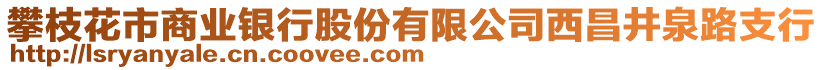 攀枝花市商業(yè)銀行股份有限公司西昌井泉路支行