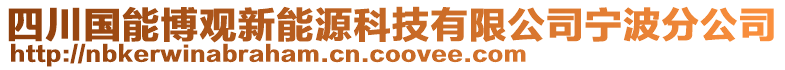 四川國能博觀新能源科技有限公司寧波分公司