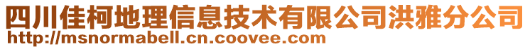 四川佳柯地理信息技術(shù)有限公司洪雅分公司