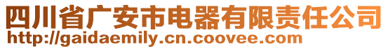 四川省廣安市電器有限責(zé)任公司