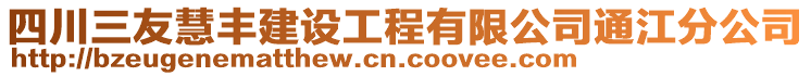 四川三友慧豐建設(shè)工程有限公司通江分公司