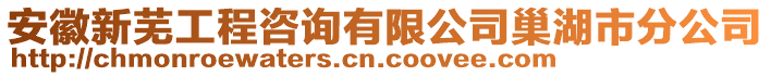 安徽新蕪工程咨詢有限公司巢湖市分公司