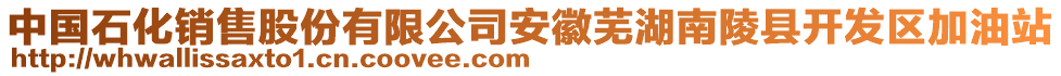 中國石化銷售股份有限公司安徽蕪湖南陵縣開發(fā)區(qū)加油站