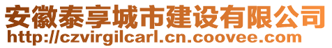 安徽泰享城市建設(shè)有限公司