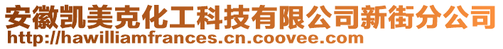 安徽凱美克化工科技有限公司新街分公司