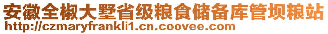 安徽全椒大墅省級糧食儲備庫管壩糧站