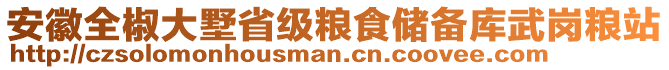 安徽全椒大墅省級糧食儲備庫武崗糧站