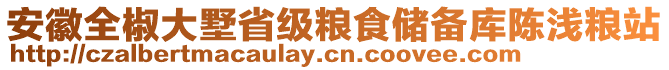 安徽全椒大墅省級糧食儲備庫陳淺糧站