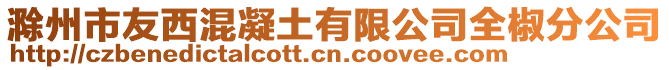 滁州市友西混凝土有限公司全椒分公司