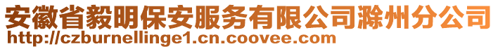 安徽省毅明保安服務(wù)有限公司滁州分公司