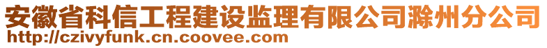 安徽省科信工程建設(shè)監(jiān)理有限公司滁州分公司