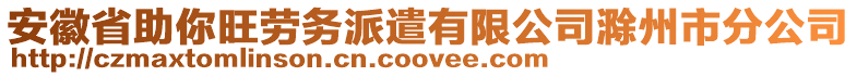 安徽省助你旺勞務(wù)派遣有限公司滁州市分公司