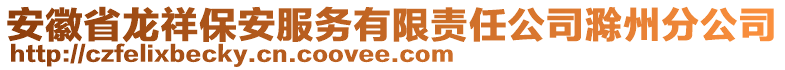 安徽省龍祥保安服務(wù)有限責(zé)任公司滁州分公司