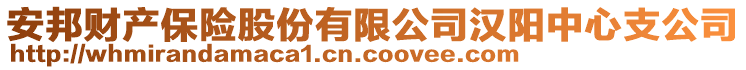 安邦财产保险股份有限公司汉阳中心支公司