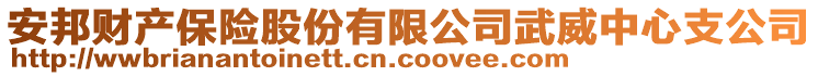 安邦財產保險股份有限公司武威中心支公司