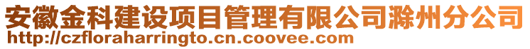 安徽金科建设项目管理有限公司滁州分公司