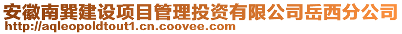 安徽南巽建設(shè)項目管理投資有限公司岳西分公司