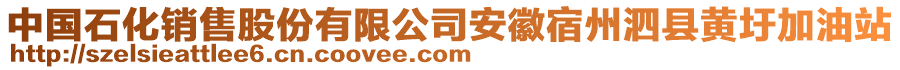 中國(guó)石化銷售股份有限公司安徽宿州泗縣黃圩加油站