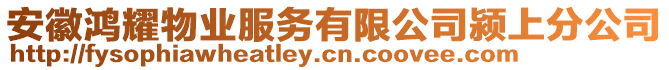 安徽鴻耀物業(yè)服務(wù)有限公司潁上分公司