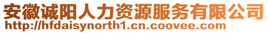 安徽誠陽人力資源服務(wù)有限公司