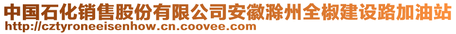 中國石化銷售股份有限公司安徽滁州全椒建設(shè)路加油站