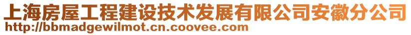 上海房屋工程建設技術發(fā)展有限公司安徽分公司